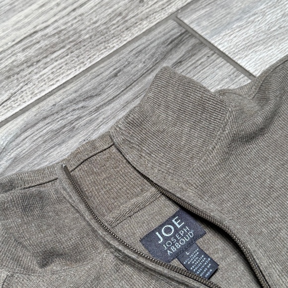 Joe Brown men large half zip long sleeve tan sweater - Picture 1 of 3